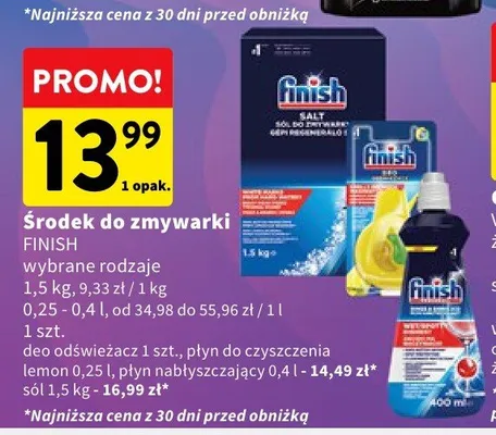 Płyn nabłyszczający do zmywarki Finish promocja w Intermarche