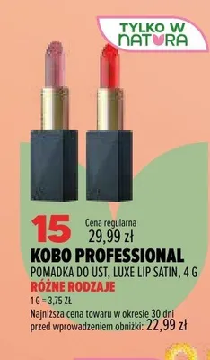 Pomadka do ust Kobo Professional Luxe Lip Satin promocja w Drogerie Natura