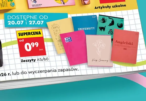 Zeszyty A5/60 Kayet promocja w Biedronka
