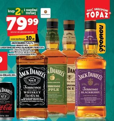 Whisky Jack Daniel's Tennessee promocja w TOPAZ