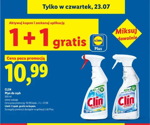 Płyn do szyb Clin All in 1 Anti-Fog promocja w Lidl