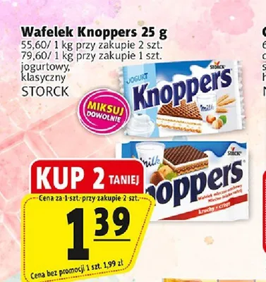 Wafelek Knoppers jogurtowy promocja w Prim Market
