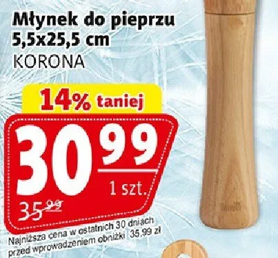 Młynek do pieprzu 5,5x25,5cm promocja w Prim Market