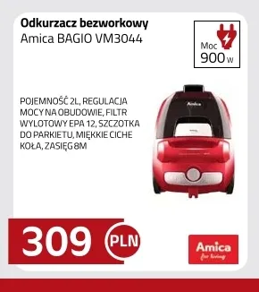 Odkurzacz bezworkowy Amica Bagio VM3044 promocja w kakto.pl