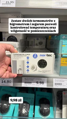 Termometr wewnętrzny cyfrowy Nor-Tec promocja w Action