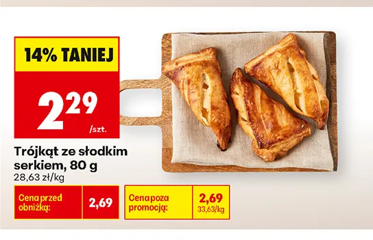 Trójkąt ze słodkim serkiem promocja w Biedronka
