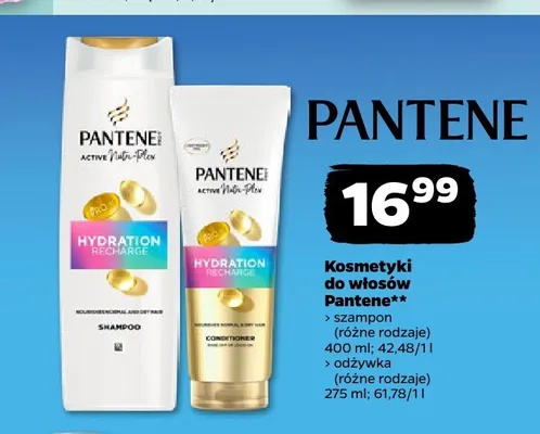 Odżywka do włosów Pantene Hydration Recharge promocja w Netto