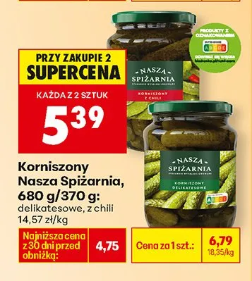 Korniszony delikatesowe delikatesowe promocja w Biedronka