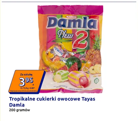 Tropikalne cukierki owocowe Tayas Damla promocja w Action