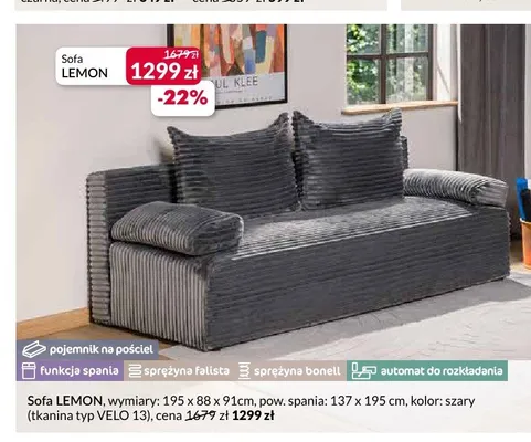 Sofa LEMON promocja w Salony Agata