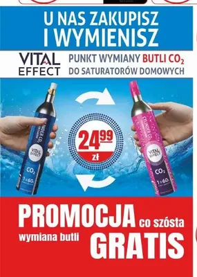 Wymiana butli CO2 Vital Effect promocja w Sedal