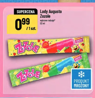 Lody Augusto Zozole truskawkowe promocja w POLOmarket