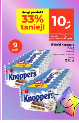 Wafelki Knoppers 9-pak promocja w Dealz