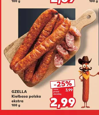 Kiełbasa polska ekstra Gzella promocja w Kaufland