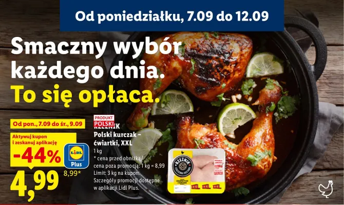 Polski kurczak ćwiartki XXL Rzeźnik promocja w Lidl