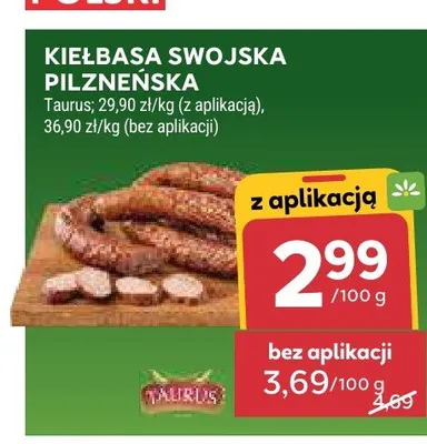 Kiełbasa swojska pilzneńska Taurus promocja w Stokrotka