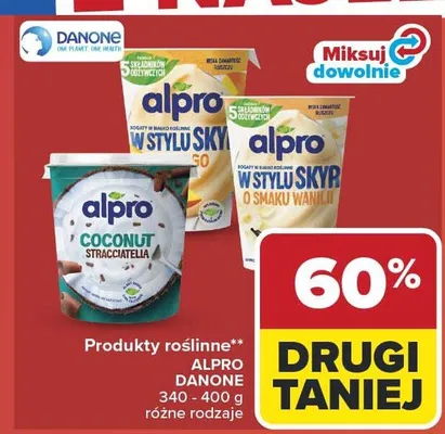 Produkty roślinne Alpro Danone promocja w Carrefour