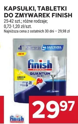 Kapsułki do zmywarek Finish Quantum All in 1 Lemon promocja w Stokrotka