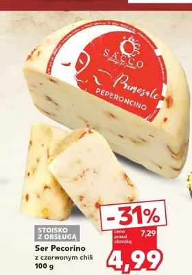 Ser Pecorino z czerwonym chili Sacco Primosole promocja w Kaufland