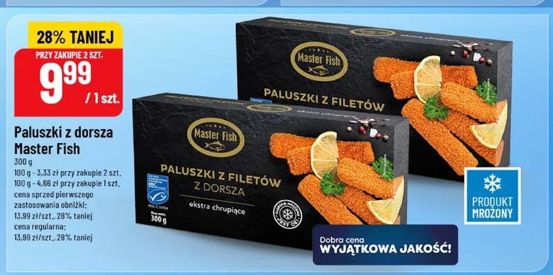 Paluszki z dorsza Master Fish promocja w POLOmarket