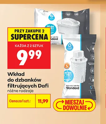 Wkład do dzbanków filtrujących Dafi promocja w Biedronka