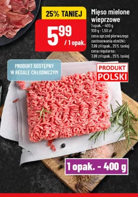 Mięso mielone wieprzowe promocja w POLOmarket