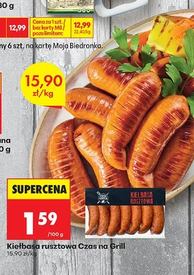 Kiełbasa rusztowa Czas na Grill promocja w Biedronka