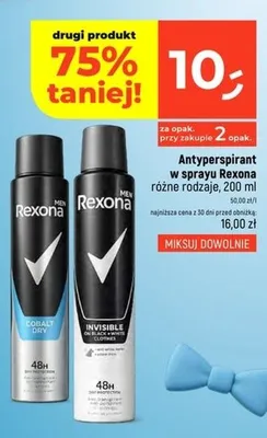 Antyperspirant w sprayu Rexona Men Cobalt Dry promocja w Dealz