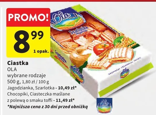 Ciastka Ola promocja w Intermarche