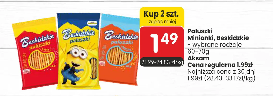 Paluszki Beskidzkie Minionki promocja w Market Point
