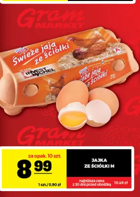 Jajka kurze ze ściółki M Invest Michel promocja w Gram Market