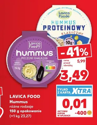 Hummus pieczony bakłażan Lavica Food promocja w Kaufland