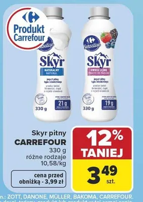 Skyr pitny Carrefour Sensation promocja w Carrefour