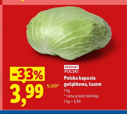 Kapusta gołąbkowa polska promocja w Lidl