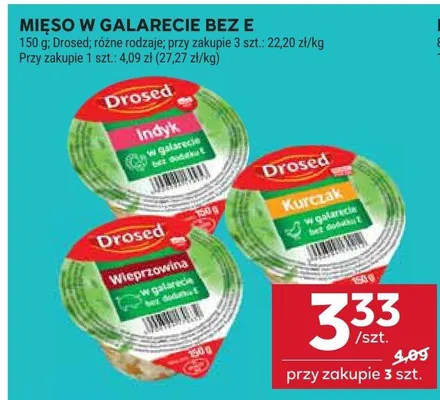 Mięso w galarecie bez E Indyk, Kurczak, Wieprzowina promocja w Stokrotka