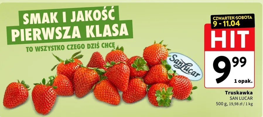 Truskawka San Lucar promocja w Intermarche