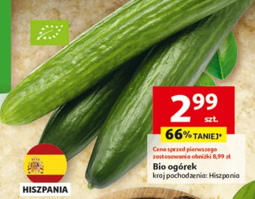 Bio ogórek promocja w Auchan