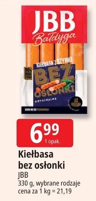 Kiełbasa bez osłonki JBB Bałdyga promocja w Leclerc