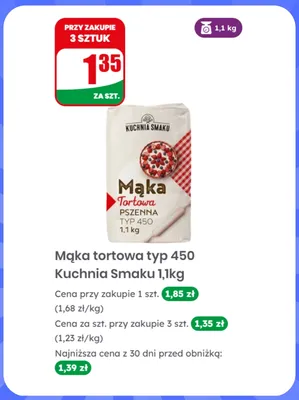 Mąka tortowa typ 450 Kuchnia Smaku promocja w Dino
