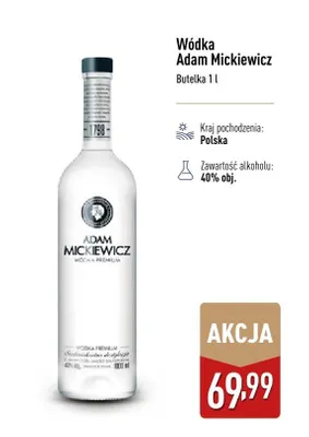 Wódka Adam Mickiewicz promocja w Aldi