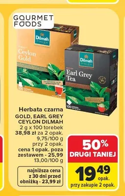 Herbata czarna Dilmah Earl Grey Ceylon promocja w Carrefour