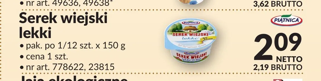 Serek wiejski lekki PIĄTNICA promocja w Makro