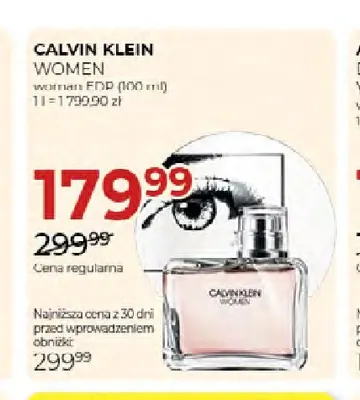 Woda perfumowana Calvin Klein Women promocja w Drogerie Jawa