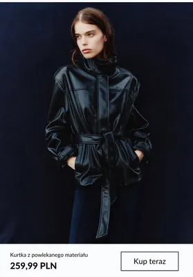 Kurtka z powlekanego materiału promocja w H&M