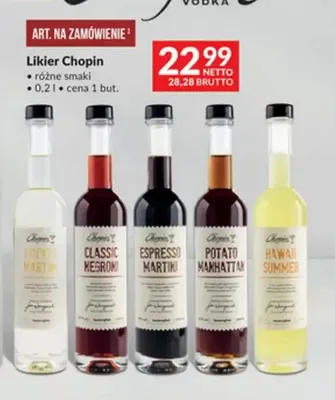 Likier Chopin Classic Negroni promocja w Makro