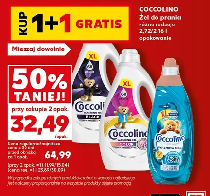 Żel do prania Coccolino Wonder Wash Speed Clean promocja w Kaufland