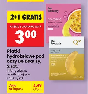 Płatki hydrożelowe pod oczy rewitalizujące promocja w Biedronka