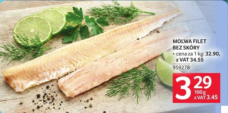 Molwa filet mrożony promocja w Selgros