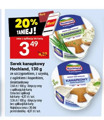 Serek kanapkowy Hochland ze szczypiorkiem promocja w Twój Market
