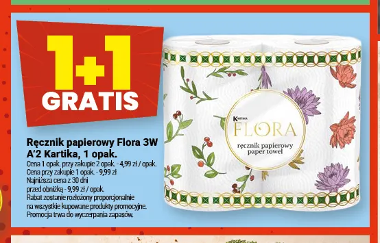Ręcznik papierowy Flora 3W A'2 Kartika promocja w Twój Market